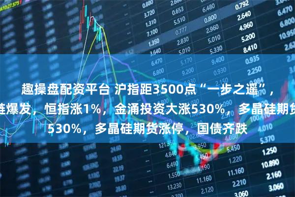 趣操盘配资平台 沪指距3500点“一步之遥”,光伏、算力产业链爆发,恒指涨1%,金涌投资大涨530%,多晶硅期货涨停,国债齐跌
