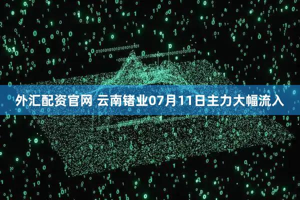 外汇配资官网 云南锗业07月11日主力大幅流入